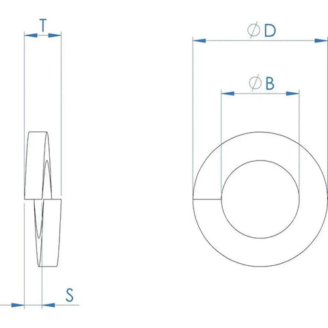 Diagram of Split Lock Washer For Five Eighth Inch Bolts 18 8 Stainless Steel Pack Of 10 Heavy Duty Anti Loosening Fasteners