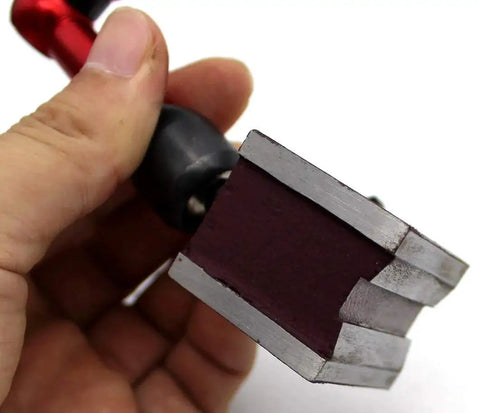 Mini Magnetic Base Indicator Holder With Fine Adjustment For Dial Indicators, 50 Lb Capacity, shown in hand close-up