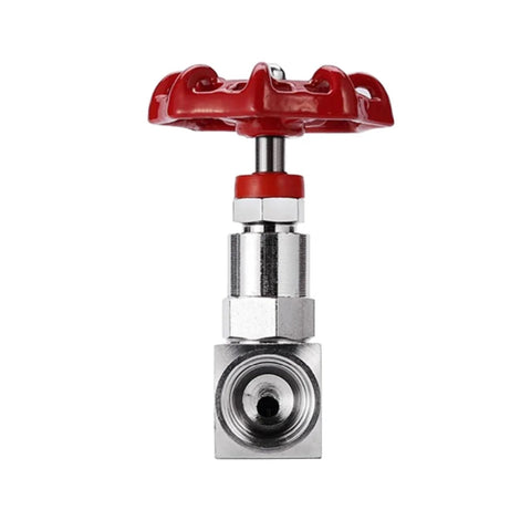 Heavy Duty 304 Stainless Steel High Pressure Needle Valve With Female Thread Globe Valve For Industrial Use, front view