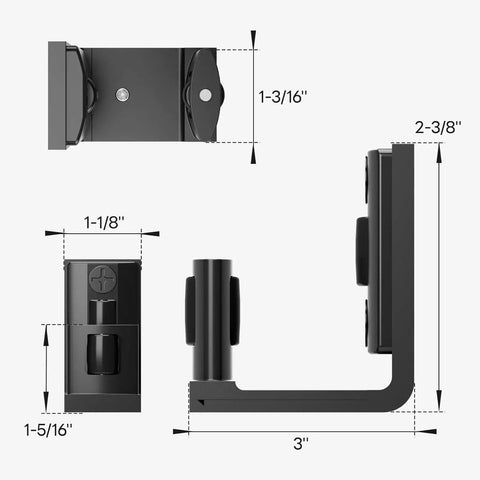 Diagram of Sliding Barn Door Floor Guide 2 Pack Bottom Adjustable Roller Guides Wall Mounted Black For Smooth Quiet Sliding