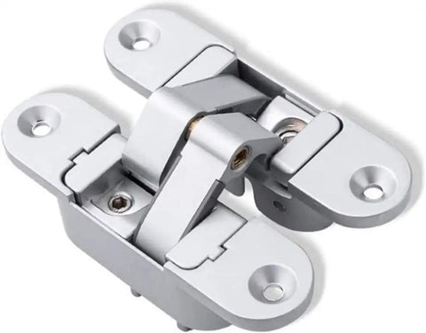 Three Dimensional Concealed Door Hinge With Adjustable Cross Zinc Alloy For A Smooth 180 Degree Opening Hidden Inside And Outside Hinge For Rounded Corner Doors Easy Install Quiet Operation Durable Build