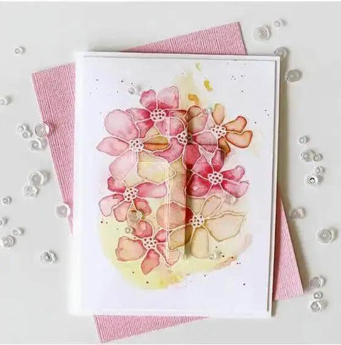 Handcrafted card with flowers using Cross Set Metal Die Cuts For Christmas Pray Fish Cross Cutting Dies Stencils For DIY Scrapbooking