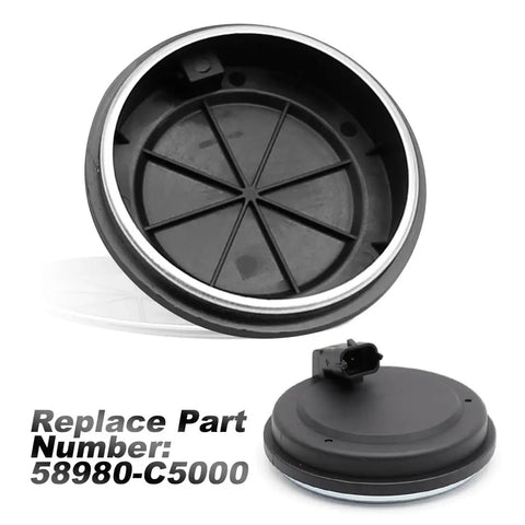 Rear Wheel Bearing Speed Sensor Replacement 58980 C5000 For Sorento 2WD 2015 To 2020, round black sensor with connector