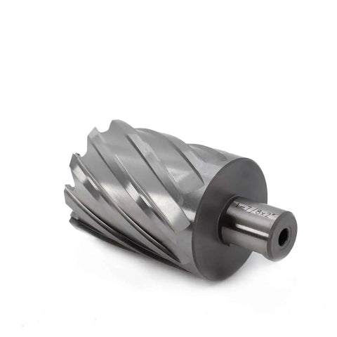 Annular Cutter One Seven Eighths Inch Cutting Diameter And Two Inches Depth Of Cut For Magnetic Drill Press With Three Quarters Inch Weldon Shank And Two Flat Pilot Pin Ready Heavy Duty Mag Drill Bit One Piece OSCARBIDE