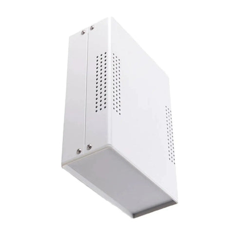 Tough As Nails Industrial Enclosure Box For Wire Junction And Distribution Control With ABS Panel, side view of white box