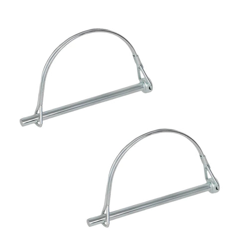 2Pack Premium Trailer Hitch Pin Set 1/4 X 3.2 Inch Built Tough Durable Carbon Steel Zinc Plated For Long Lasting Corrosion Resistance