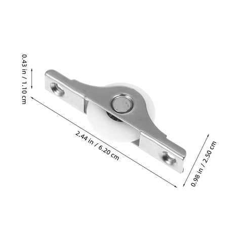 Heavy Duty 2.44 Inch Sliding Door Rollers For Closets And Cabinets, Metal Door Roller Wheels, Bottom Pulley Hardware