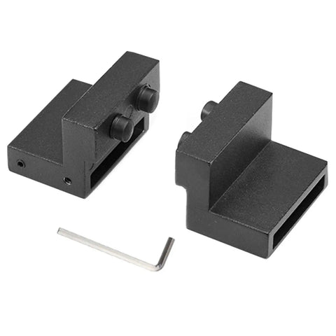 Flat Rail Roller Stop For Sliding Barn Doors In Aluminium Alloy Black Finish 1 Set Includes 2 Plugs With Allen Screws And Small Wrench