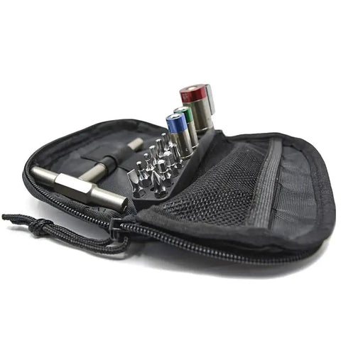 Field Ready Torque Limiter Kit With 65 In-Lbs, 25 In-Lbs, And 15 In-Lbs For Quick Field Adjustments, in zippered case with bit drivers