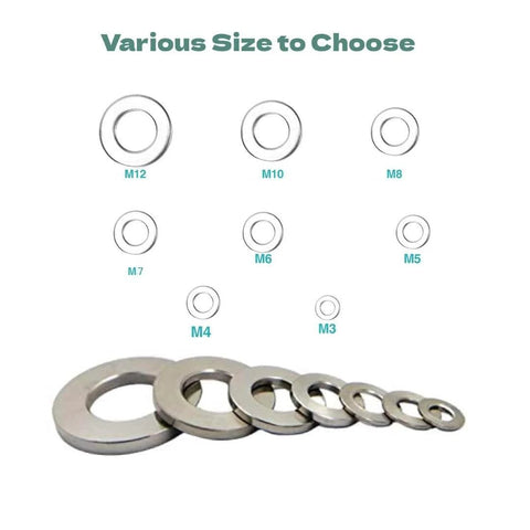 Various sizes of DIN125 M10 Titanium Flat Washer 6Al4V GR5 Aerospace Grade Titanium Silver Sealing Ring for screws