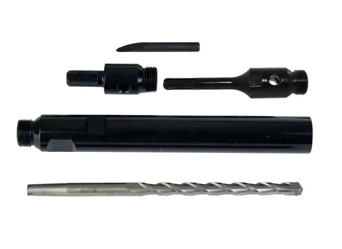 Dry Diamond Core Drill Bit Kit 1.5 To 2.5 Inch With SDS Adapters And Hex Adapters, Case Included, 3 Piece Concrete Masonry