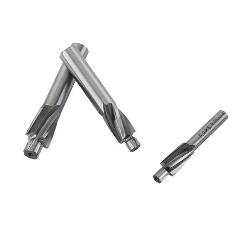 Professional Grade 5 Piece Counterbore Drill Bits Set With 4 Flutes Straight End Mills HSS for copper, aluminum, and cast iron shown