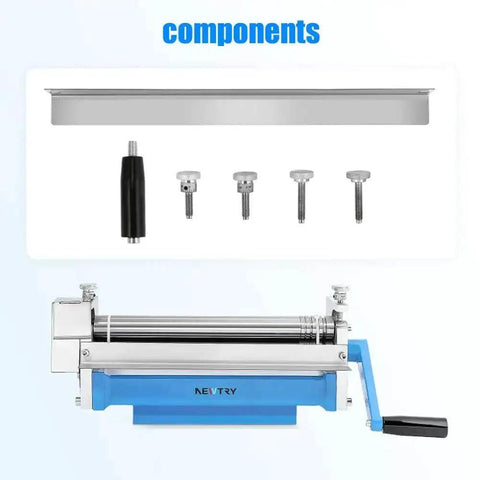Heavy Duty 12.6 Inch Slip Roll Bending Machine With Removable Rollers for Metal Plates components layout