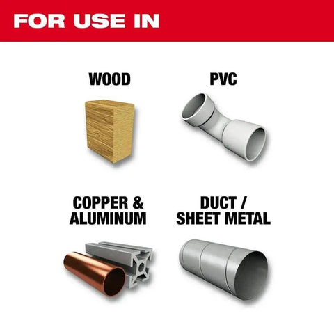 Thunderbolt Black Oxide Drill Bit Set usable on wood, PVC, copper, aluminum, duct, and sheet metal surfaces.