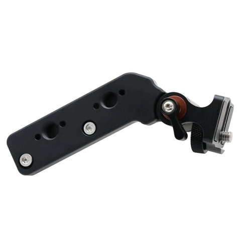 Side view of Monitor Bracket Mount For SmallHD Vaxis Onboard Monitor And Tilta Nucleus M Focus Motor Hand Unit with M4 screws