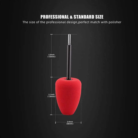 Cylindrical Drill Polishing Tool For Wheels And Hubs With Foam Sponge Pads Buffing Wheel Auto Car Rim Polisher For Mirror Finish