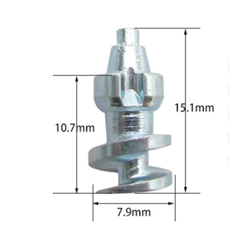 Close-up view of 50 Pack Anti Slip Tire Studs With Tungsten Steel And Aluminum Screws showing size dimensions