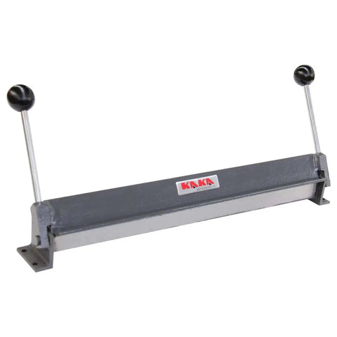 Portable 18-Inch Sheet Metal Brake For 18-Gauge Mild Steel, Adjustable 0-90 Degree Bend, Pre-Drilled Holes, Gray Aluminum Frame