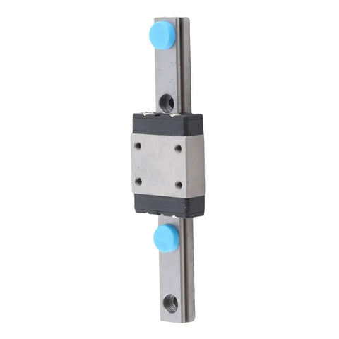 Precision Linear Rail Guide With 7mm Wide Slide Block With Ball Retainer And Built In Lubrication System, front view