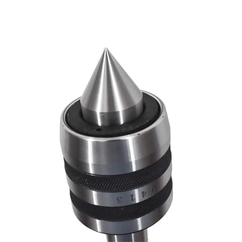 Medium Duty MT3 Live Center For 3MT CNC Lathes With Triple Bearing Hardened 61 65 RC Anti Dust Seal 4000 RPM Max 900 Lb Capacity Ideal For High Speed Turning And CNC Work close-up view
