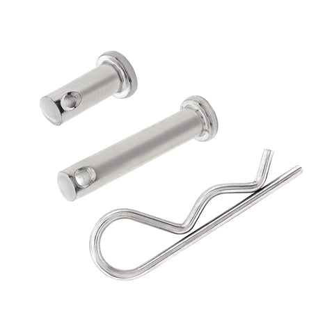 12Pcs 304 Stainless Steel M3 X 65 And M8 Clevis And Hitch Pin Assortment Kit with clevis pins and hairpin fasteners displayed