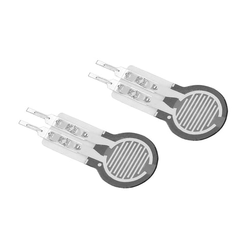 Haosie 2pcs FSR pressure sensors, round thin-film discs with interdigitated pattern and flat leads