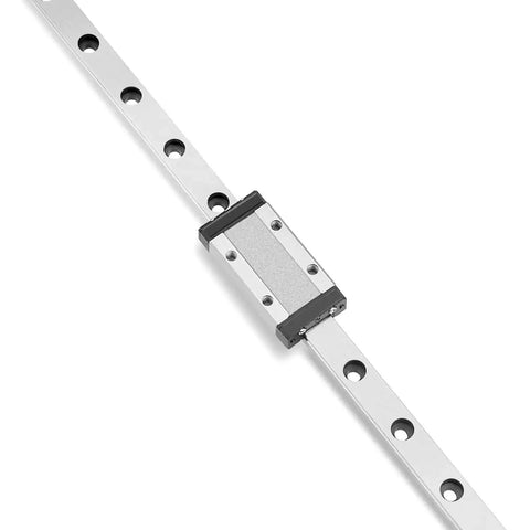 Single rail and carriage from Two Pack 200mm Linear Sliding Rail Guide With Two Carriage Blocks For 3D Printers And CNC Machines.