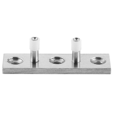 Stainless Steel Floor Guide Roller For Sliding Barn Doors, Heavy Duty Hardware With Double Wheel Design, 2.6x0.8 Inch