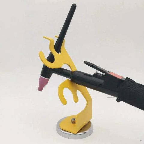 Magnetic TIG Torch Holder For Welding Torch Stand With 50 Pound Magnetic Base Universal Weld Tool Magnet Stand Iron Construction Protects Tungsten Tips And Ceramic Nozzles Safe When Used Upside Down Delivers Stable Access And Safer Hands Free Welding