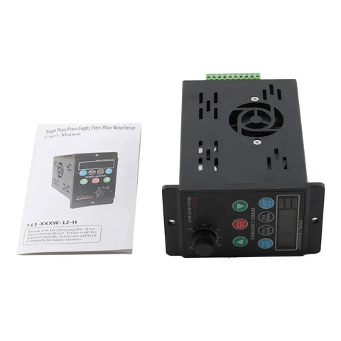 Single Phase To Three Phase VFD Inverter For Spindle Motors, 220V 0.75kW 1HP 5A Variable Frequency Drive with manual