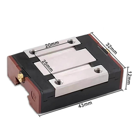 Single slide unit block R044251201 R044251301 R044259301 R044259401, precision carrier with measurements for linear guide assemblies