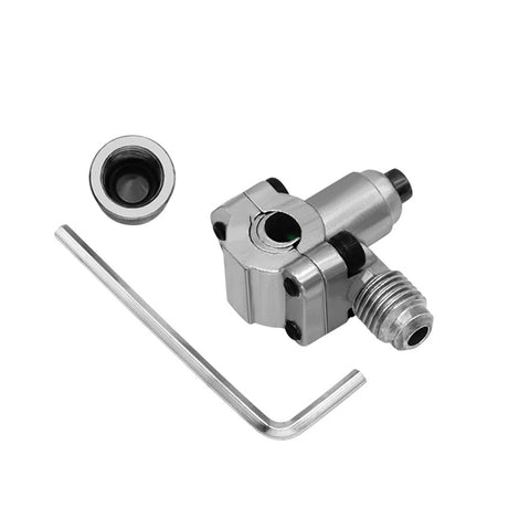 Refrigeration needle valve kit with wrench; chrome metal valve and fittings (3 pieces)