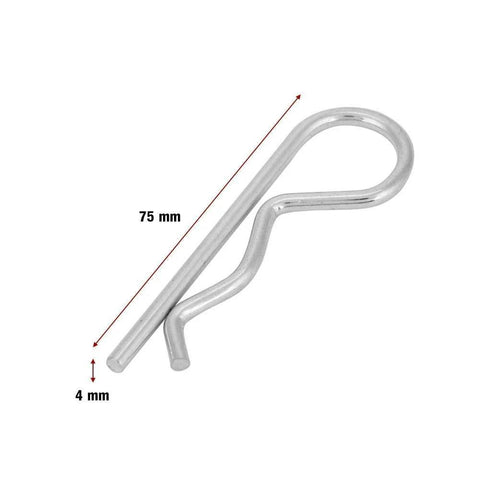 10 Pack Cotter Pins And Hairpin Spring Fasteners Kit For Auto And Engineering Use Galvanized R Clips Retaining Pins 4x75mm Quick Install Hairpin Design