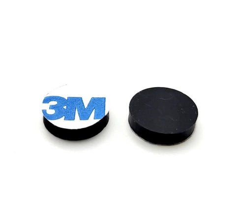 Half Inch Wide Round Silicone Rubber Bumper Feet Pads One Eighth Inch Thick With Adhesive Backing for Electronics and Furniture