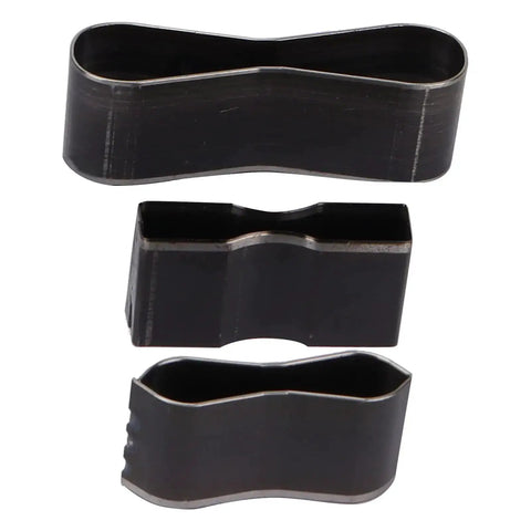 Pro Grade 15 Pcs Leather Cutting Dies Set With Hole Hollow Cutter Tools for DIY Leather Crafting front view of three dies
