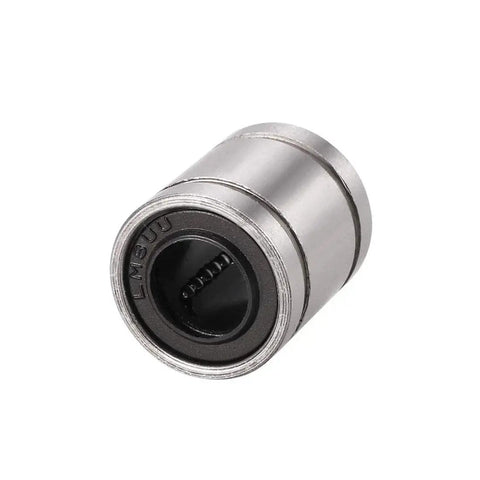 Close-up of LM8UU Linear Ball Bearings 8mm Bore 15mm OD 17mm Long Dust Sealed With Rubber Seals for CNC Machines and 3D Printers
