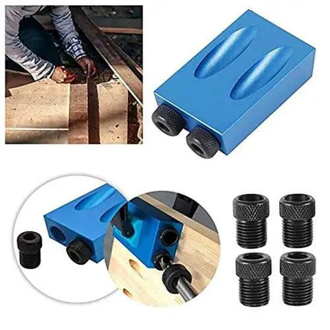 Dope Pocket Hole Jig Kit For Woodworking, Aluminum Construction Built For Real Woodworkers, 0.2 Millimeter Precision, 15 Degree Drill Guide