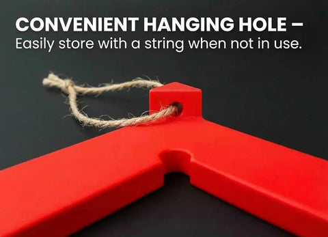 Seven Magnet 90 Degree Magnetic Square Corner Jig for Laser Beds with easy lift tab and hanging hole detail