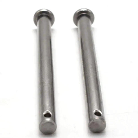 Heavy Duty 304 Stainless Steel Clevis Pins M8 X 100mm Single Hole Flat Head Pin For Hitch Pin Lock Systems, 2 Pack