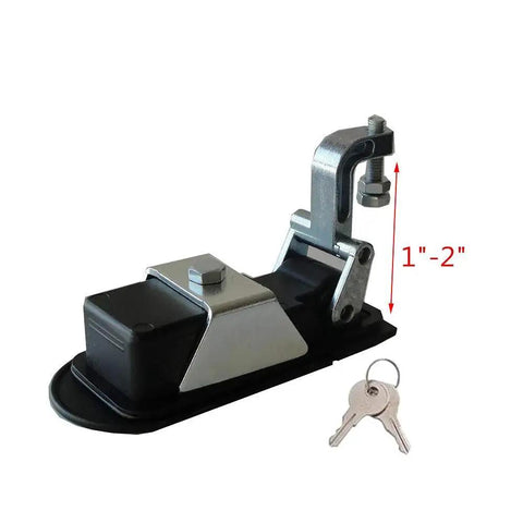 Two Piece Sealed Compression Latch Flush Mount Trigger Lever Locking Black with keys, zinc alloy, side view