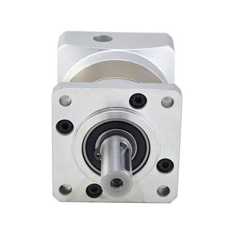Front view of Planetary Gearbox Reducer for NEMA 23 Stepper Motor With Ten To One Gear Ratio Backlash Fifteen Arc Minute for 10mm Shaft Metal