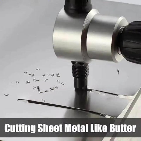 Heavy Duty Double Headed Sheet Metal Cutter With Wrench And Drill Bit Connection cutting metal sheet