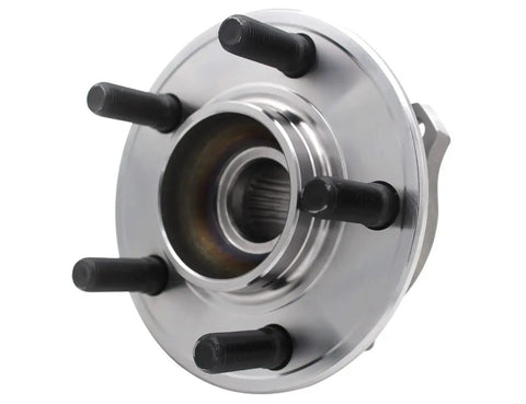 Front view of Front Wheel Bearing Hub Assembly Heavy Duty For AWD Vehicles Compatible With 2007 To 2021 Dodge Charger, 5 Lug, Rust Resistant Quad Lip Seal