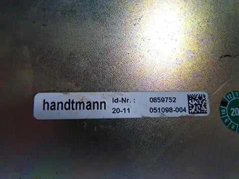 Label on Operator Interface Panel Backplate Replacement For Industrial Equipment 0859752 051098-004 showing ID numbers and QR code.