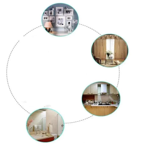 Decorated rooms with mirrors and frames hung using Self Drilling Drywall Anchors Set 100 Pcs With Screws And Reusable Storage Case