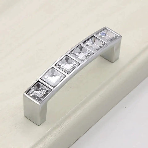 U Shape Crystal Glass Diamond Rhinestone Cabinet Pulls 4 Pack With 2.5 Inch Center Holes Includes 0.87 0.98 And 1.18 Inch Screws And Washers