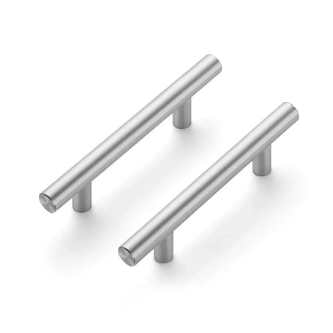 30 Pack 5 Inch Cabinet Pulls Brushed Nickel Stainless Steel Kitchen Cabinet Hardware With 3 Inch Hole Centers 76 mm, two handles shown
