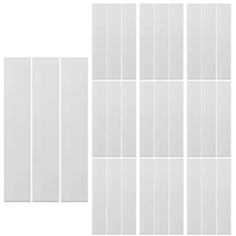 Stainless Steel Shim Stock Kit 30 Piece Set, 10 Sizes, 1 Inch Width By 6.1 Inch Length, Thickness From 0.0007 To 0.01 Inch, displaying various sizes.