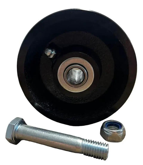 Beefy 4 Inch Cast Iron V Groove Wheel With Weldable Heavy Duty Steel Box For Sliding Gates 800 Lb Capacity view