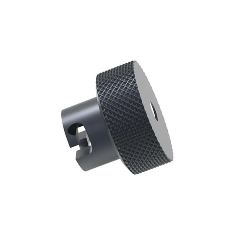 Aluminum Alloy Knob For Hydraulic Bottle Jack Valve Release Screw Compatible With Hydraulic Bottle Jacks And Mandrel Presses Three Eighths Inch Diameter Includes Set Screw And Allen Wrench Gray.